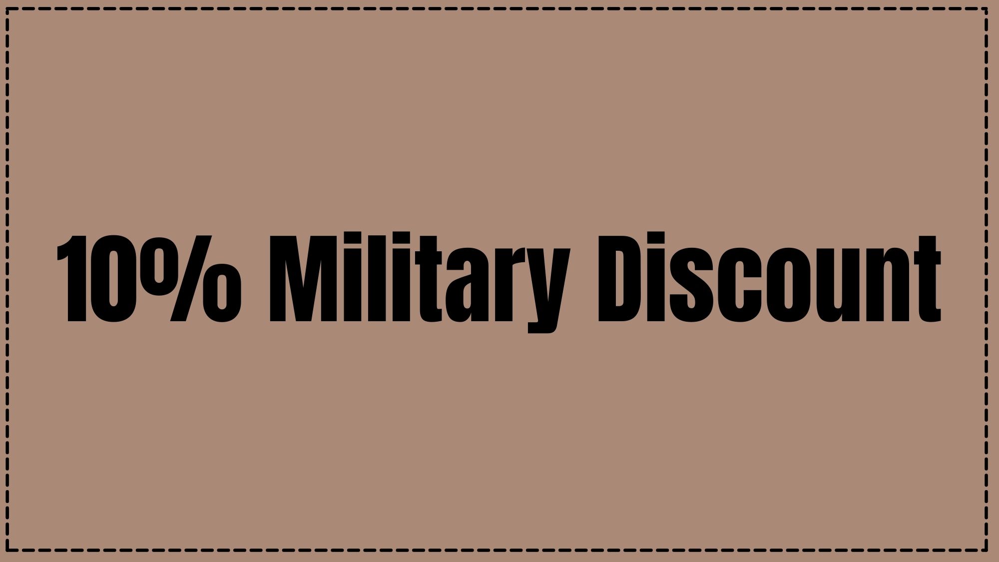 10% Military Discount